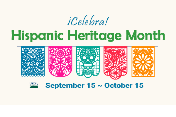 Hispanic Heritage Month graphic. 